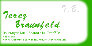 terez braunfeld business card